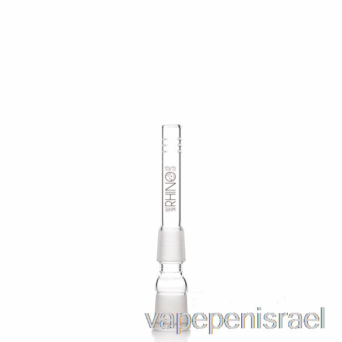 חד פעמי Vape Israel קרנף לבן 19/19 זכוכית למטה גזע 3.5 אינץ'